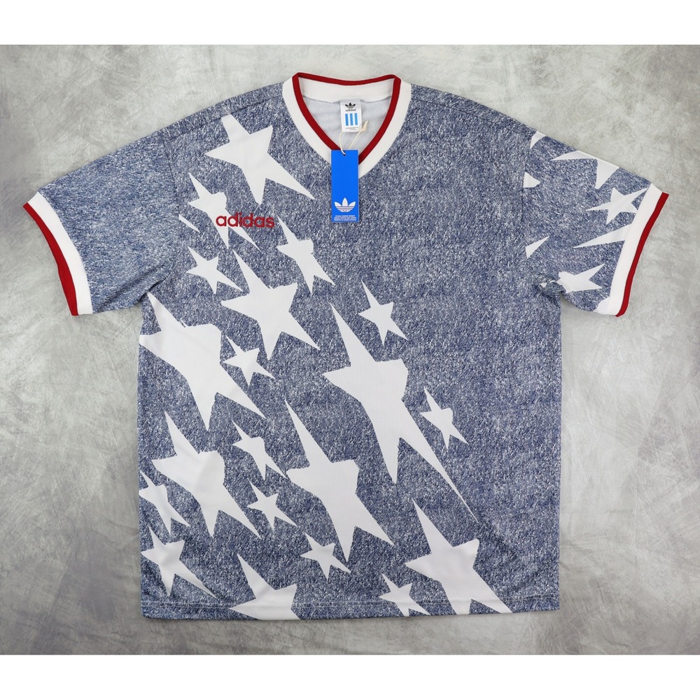 NWT Adidas USA 94 Denim Bringback Jersey Mens XL Soccer World Cup Star KB2726